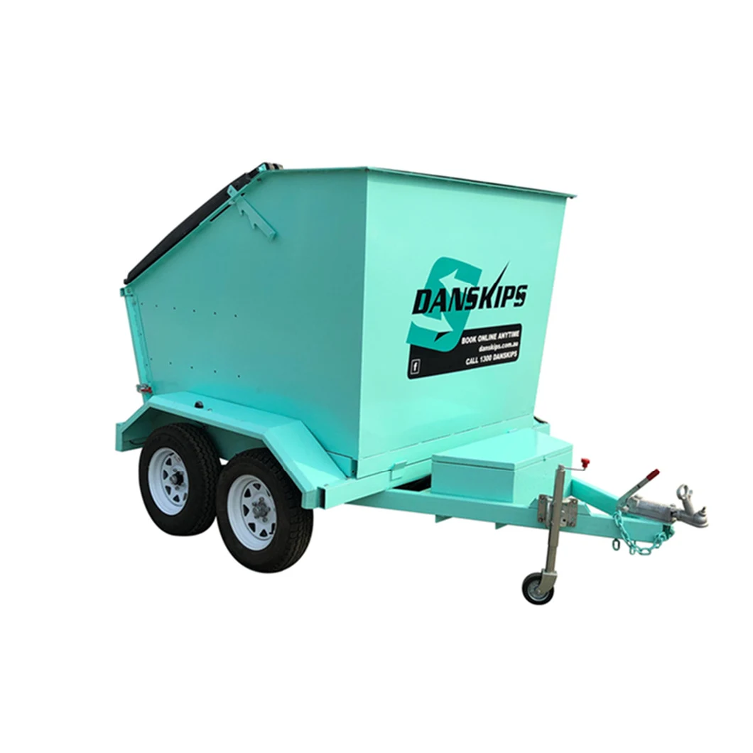 Customized Tandem Axle Skip Bin Tipper Trailer