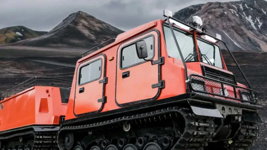 Raupenartiges Spezialfahrzeug mit Raupenketten-Geländefahrzeug für Notfallrettung, ATV-Doppelwagen mit Lenkvorrichtung